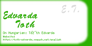 edvarda toth business card